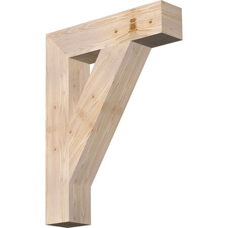 Ekena Millwork Traditional Block Smooth Bracket, Douglas Fir, 5 1/2"W x 26"D x 34"H BKT06X26X34TRA05SDF